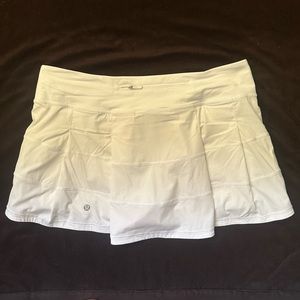 EUC Lululemon Pace Revival Skirt Size 10 reg White